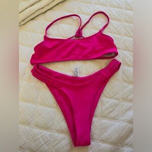 SHEIN hot pink bikini set small